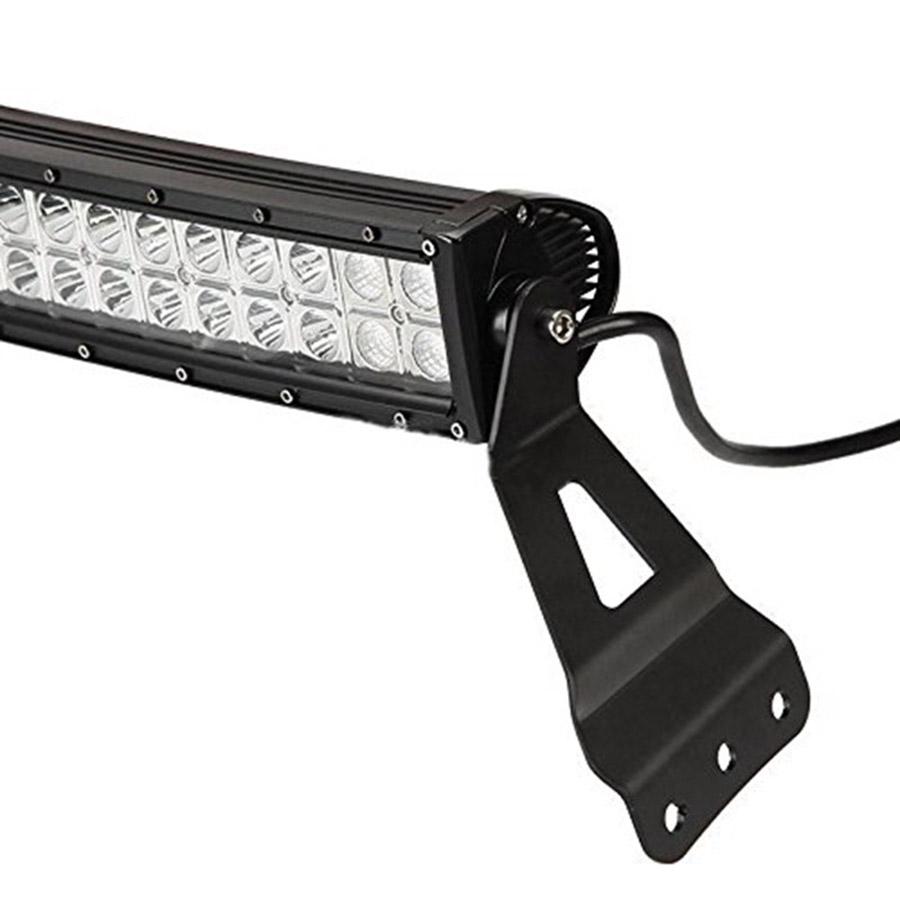 2 Pcs Black Steel Car Light Bar Holder Kit Off-road Roof LED Light Strip Bracket