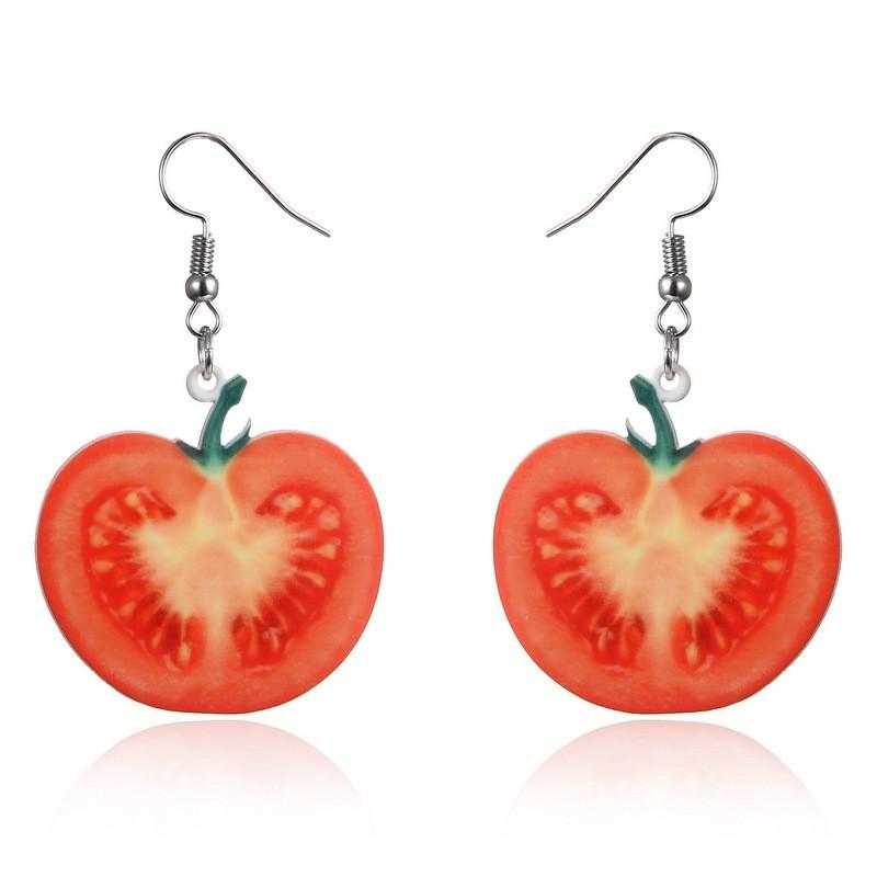 Acrylic Fresh Fruit Earrings Decorations For Women Trendy Jewelry Accessory