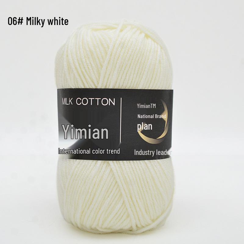 Yimian Milk Cotton Yarn for Baby Crochet: 4 Strands for Dolls, Slippers & Blankets