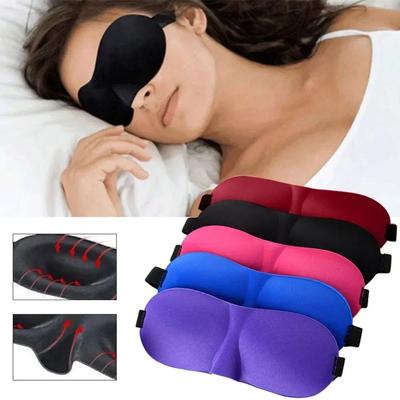 1PC 3D Contoured Sleep Eye Mask Soft Breathable Blackout Blindfold Travel Nap Shade Eyepatch for Men Women