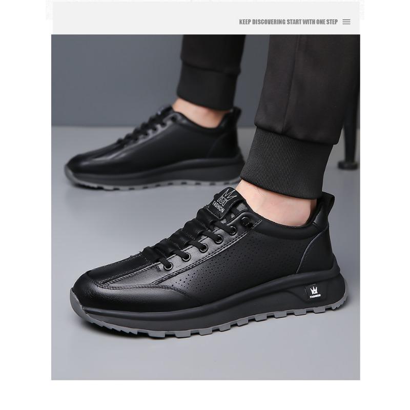 Fashion Spring Autumn Designer New Platform Slip-on Leather Men's Shoes Fashion Soft Sole Casual Outdoor Men's Sneakers Off White Shoes