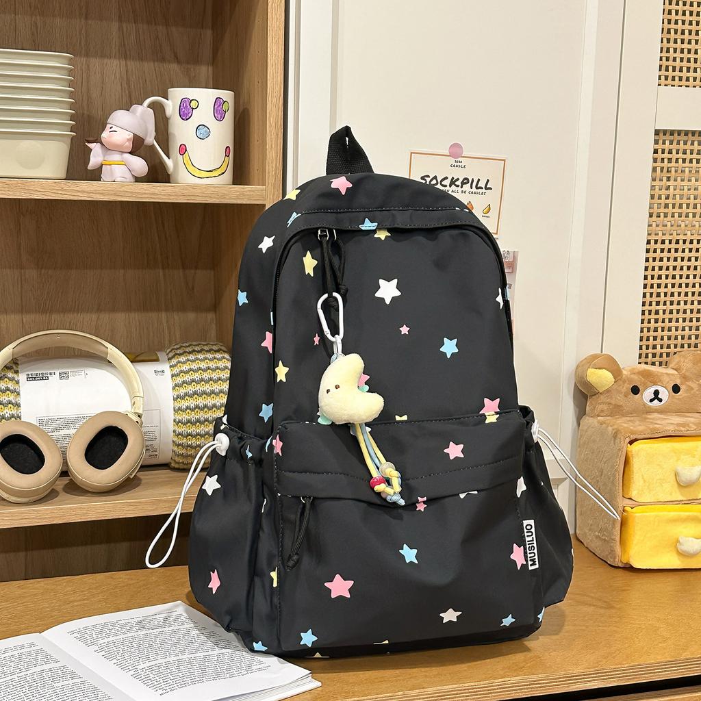 Schoolbag1011 Korean Version Ins Girl Backpack Polka Dot Cute Backpack Japanese Small Fresh Student Junior High School Schoolbag Girl
