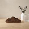 Solid Black Walnut Business Card Holder - Men's Desk Stand & Wooden Gift Box Storage