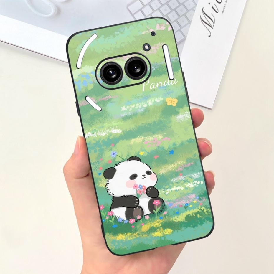 Für Nichts Telefon (2a) (2) Schwarze Silikon-Schutzhülle Für Nothing Phone2 Phone 2a Niedliche Cartoon-Weichschalen
