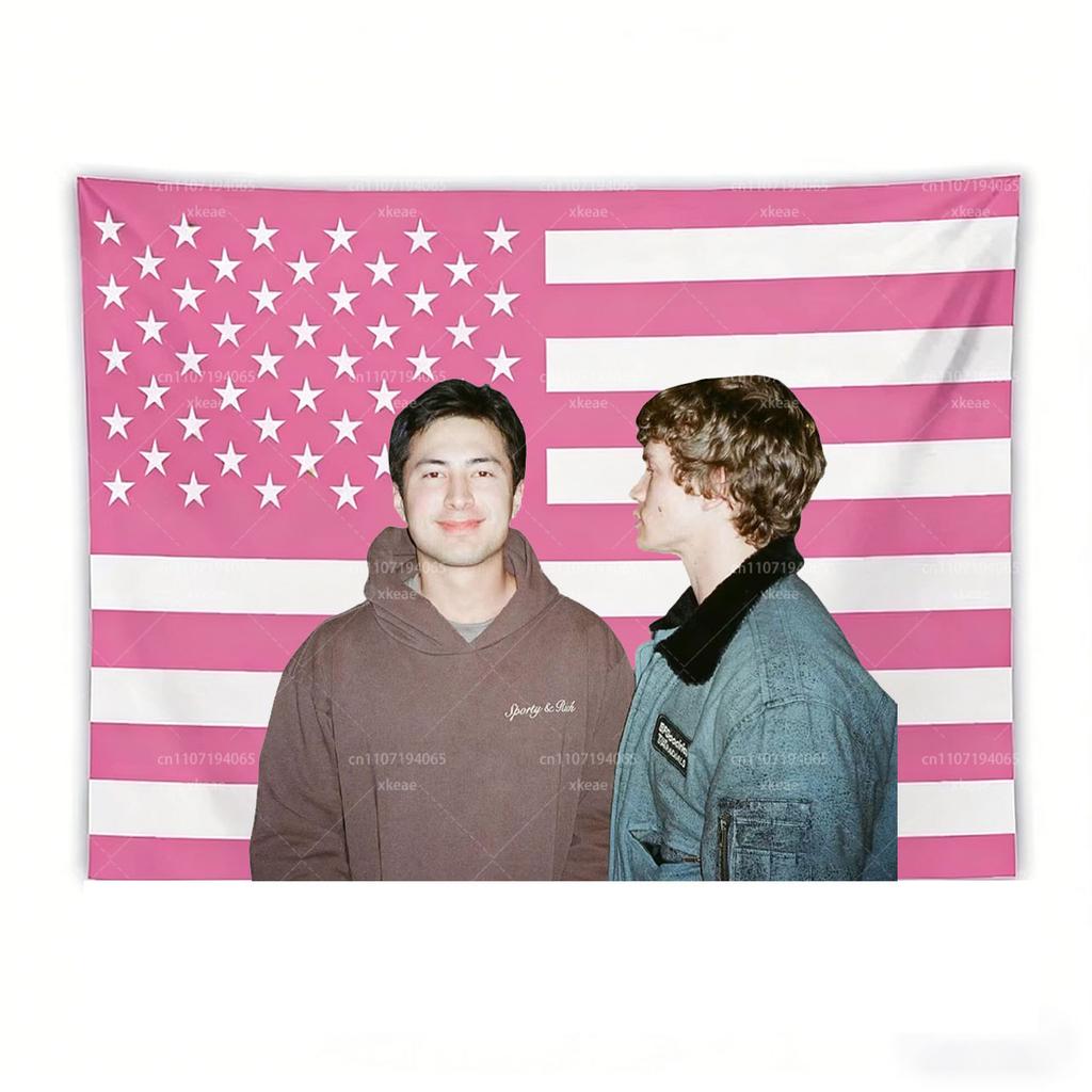 The Bear Lee Mark  Carmy Berzatto Tapestry Pink American Flag Wall Hanging TV Show Fan Room Decor for Bedroom Living Room