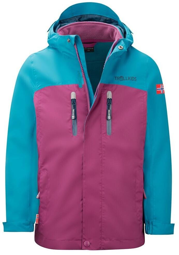 

Куртка Trollkids Bryggen 3в1 Jacket фиолетовая темно-бирюзовая мадейра синяя 140