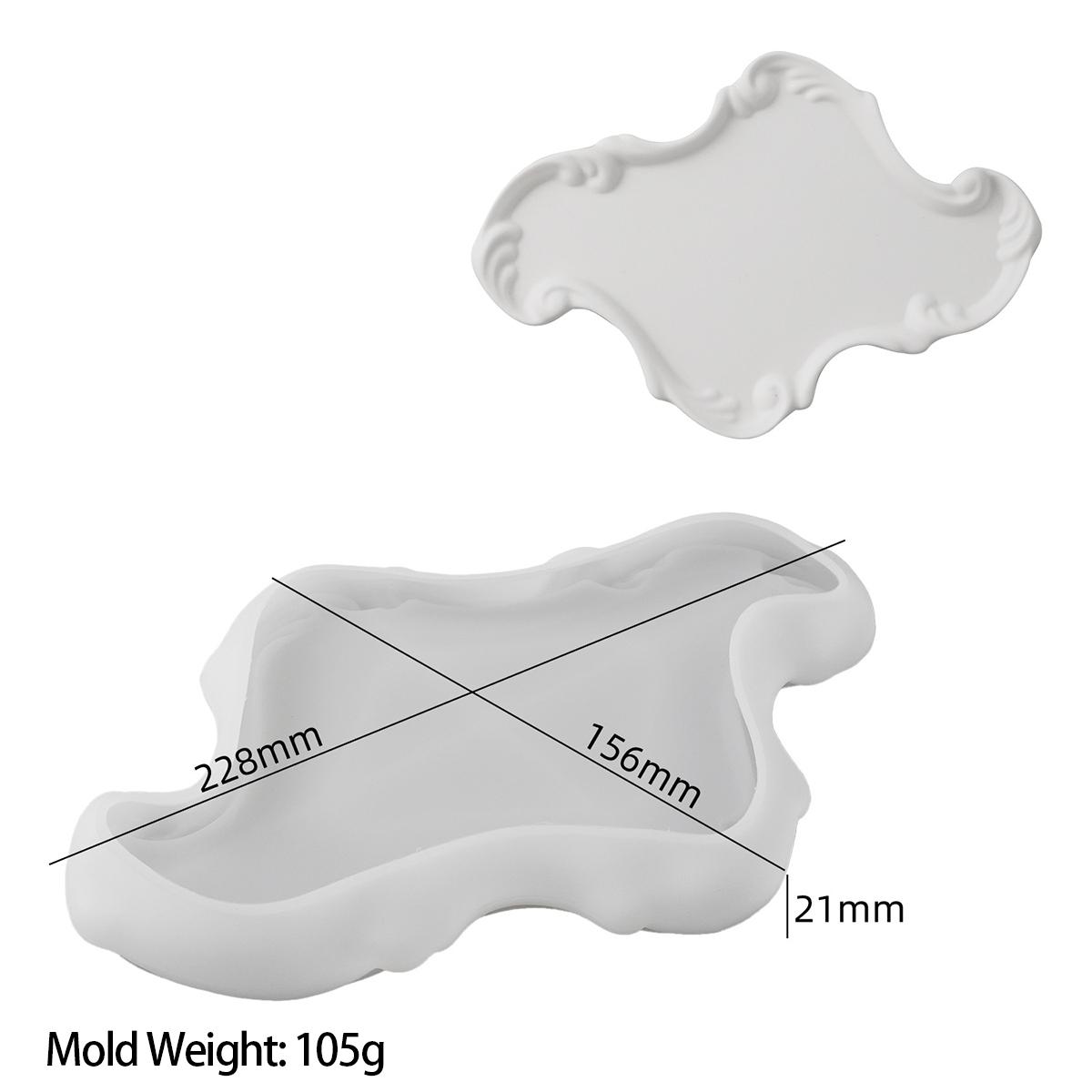 

Винтажный кружевной поднос Силиконовая форма Европейский стиль Рельеф Блюдо для хранения ювелирных изделий DIY Кристалл Бетон Цемент Эпоксидная смола Форма Домашний декор
