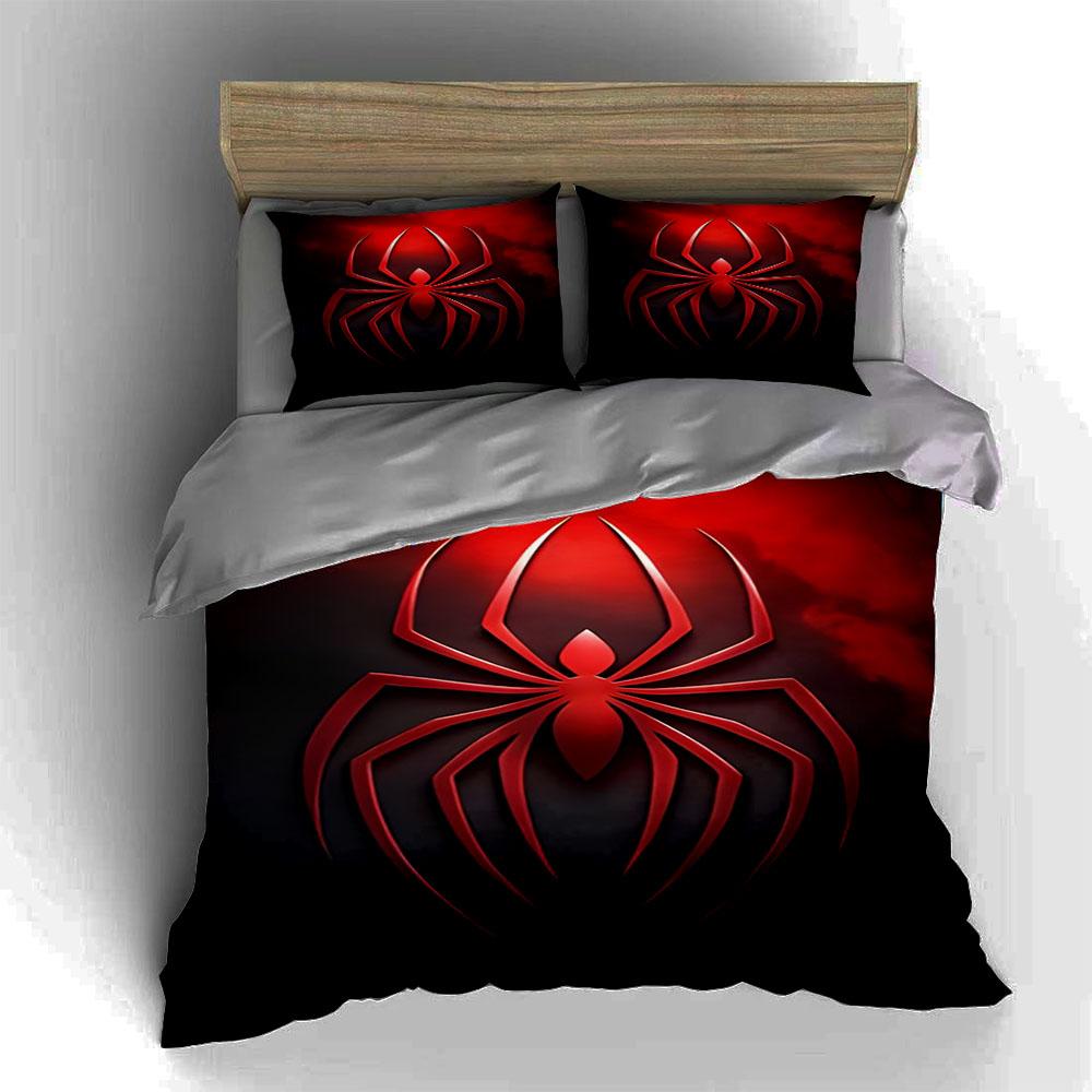 Red spider emblem Bedding Duvet cover sets Duvet covers Pillowcases gifts (1 * Duvet Cover 2 * Pillowcases, without duvet insert)