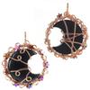Natural Crystal Moon Pendant, Handmade Copper Wire Wrapped Gemstone Jewelry