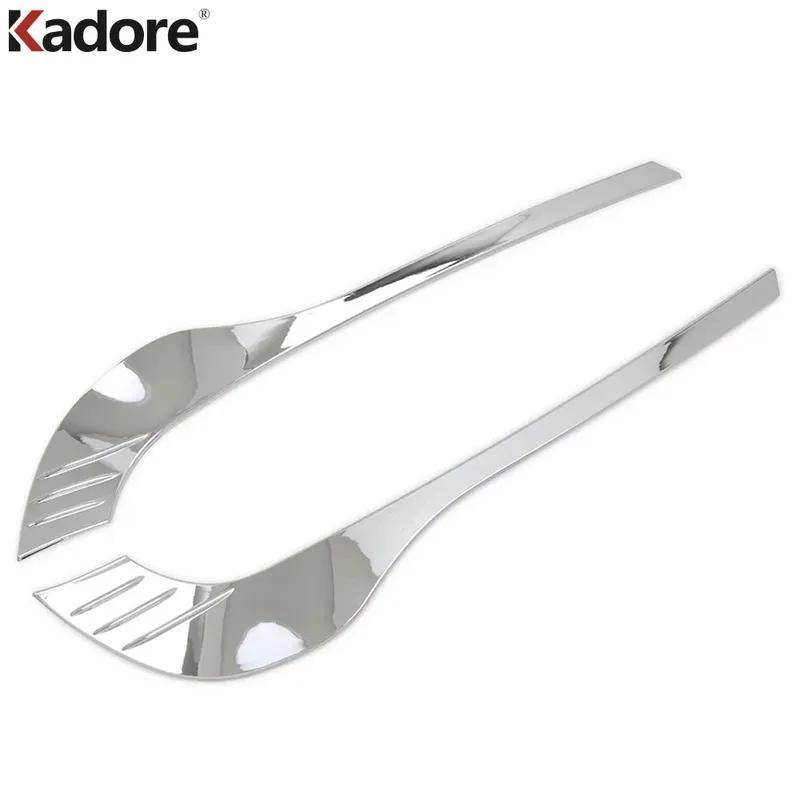 For Mazda CX-5 KF 2017- CX-8 2017- Chrome Front Fog Light Lamp Eyebrow Cover Trim Foglight Eyelid Strip Car Accessories