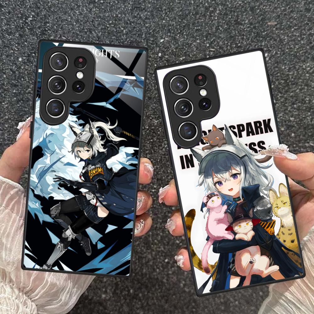 Arknights Grani Glas-Handyhülle für Samsung Galaxy A56 55 54 53 52 51 36 35 34 23 16 15 5G, farbenfrohe Hülle