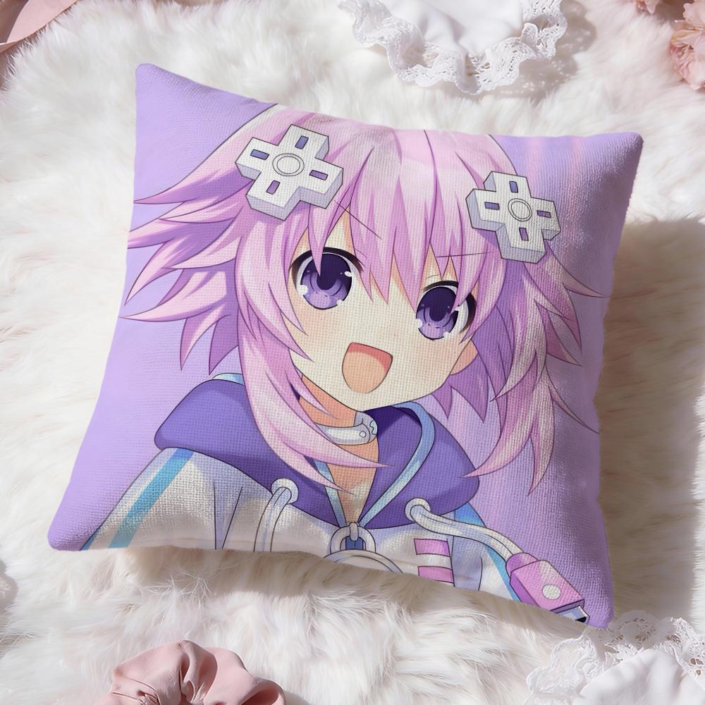 h-Hyperdimension Neptunias Cushion Cover Premium Comfort Reversible Pillow Cove -Two In One Design for Any Room & Car Interior