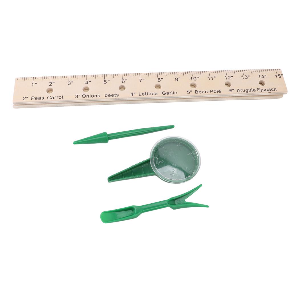 30 Inch Wooden Plant Ruler Foldable Planting Ruler with Holes Portable Garden Ruler with Plant