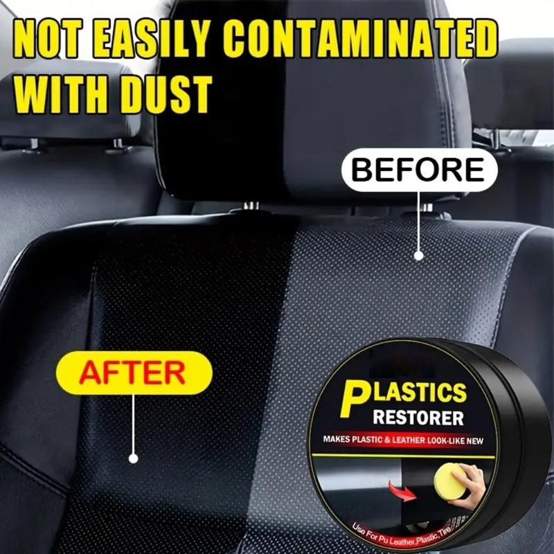 High Performances Interior Plastic Polish Wax Sponge Applicator Interior Wax Simple to Operate for Car Motorcycles