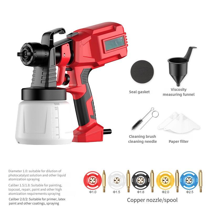 Small Rechargeable Household Paint Spraying Machine Handheld Latex Paint Spray Gun Portable Electric Spray Paint Gun
