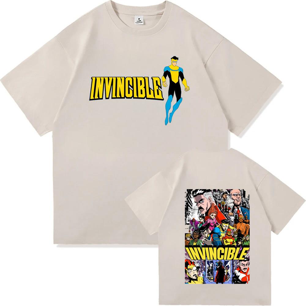 Invincible Hero Unisexga New Arrival T Shirts for Unisex Women Cotton Tee Shirt Clothes