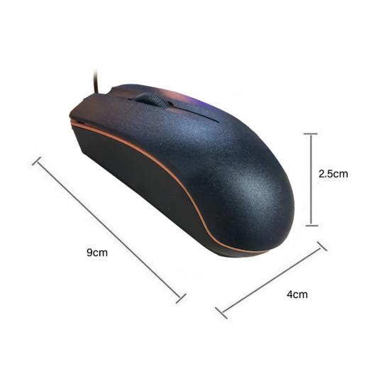 Matte Ergonomic 1200DPI 3 Keys USB 2.0 Wired Optical Gaming Mouse for PC Laptop