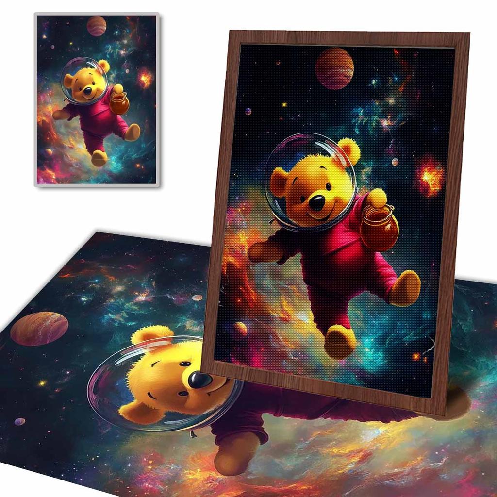 5D Diy Diamond Painting Astronaut Winnie In Space Full Drill Rhinestones Mosaic Embroidery Handmade Products Home Decor Gift