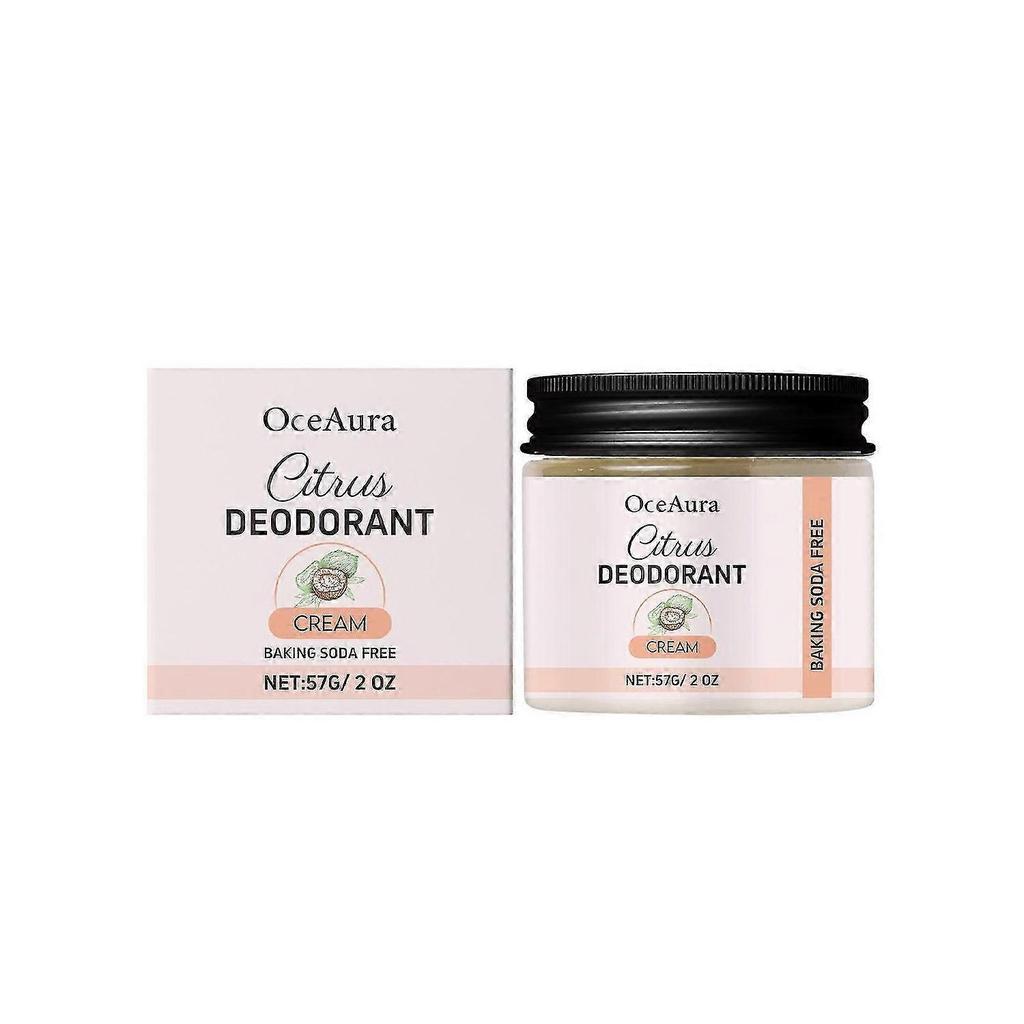 Natural Deodorant for Women & Men | Organic Deodorant Cream Non Aluminum | Baking Soda Free Healthy Deoderant for Body & Private Parts | Citrus Scent