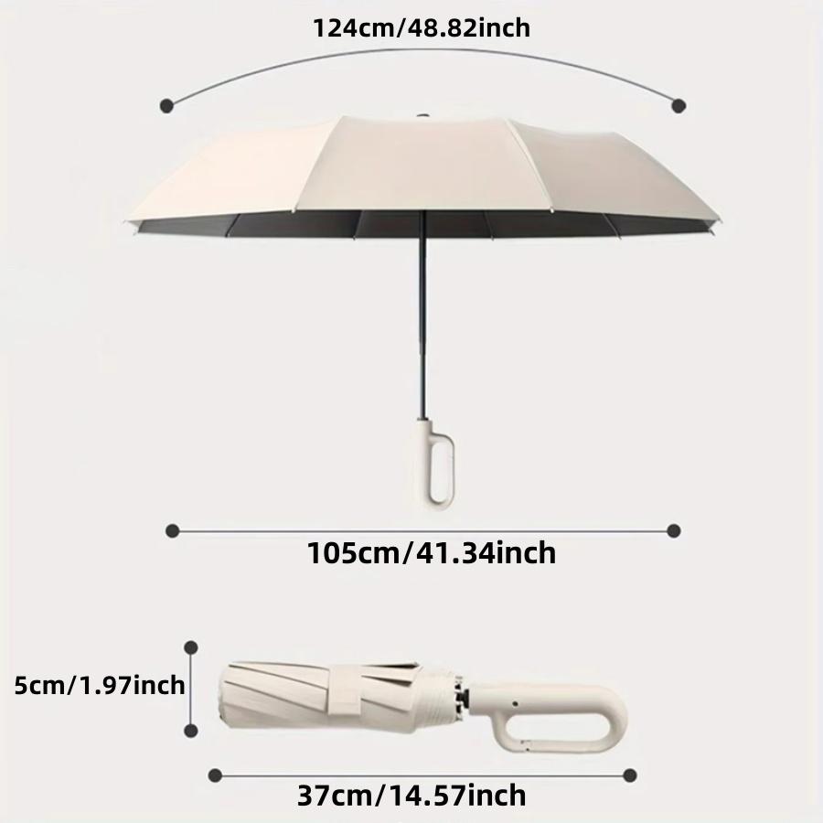 Ring Buckle Automatic Umbrella - Extra Large, Thickened, Reinforced Dual-Purpose Folding Umbrella for Two, Sunshade & Rainproof