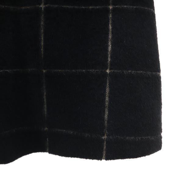 N.HOOLYWOOD check wool blend Stainless collar coat 36 Black series Men's Used