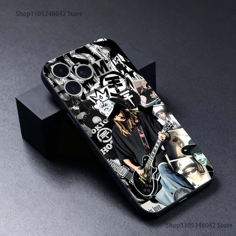 T-Tokio Hotel Tom Bill K-Kaulitz Black Soft Cover Phone Case For iPhone 17,16,15,14,13,12,11,Pro,XS,Max,XR,Plus,E,SE4,Mini