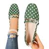 Women's Satin Vintage Mary Jane Shoes with Square Buckle Strap Flat Comfortable Slip-On Casual Footwear