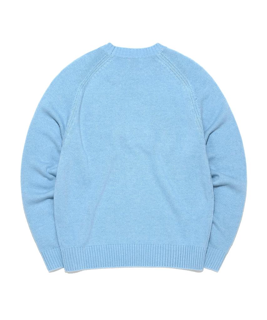 LEE Applique Big Logo Knit Light Blue