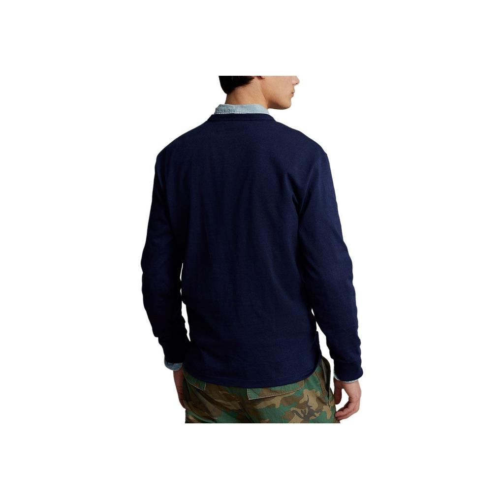 Maglione in Maglia Girocollo Manica Lunga Vestibilità Larga Colore Unito da Uomo Polo Ralph Lauren Blu MNPOTSH16820167-400
