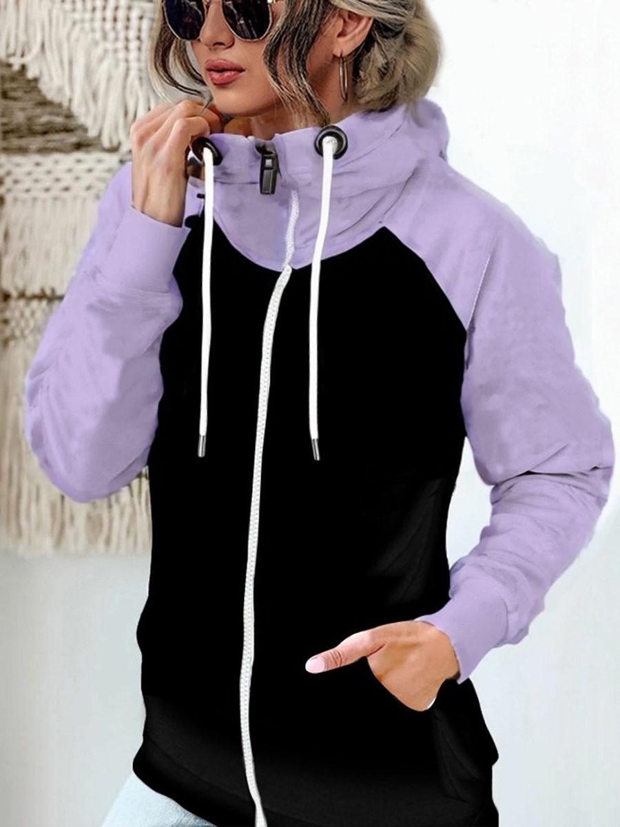 

European and American Women s Plus Size Fleece-Lined Sweatshirt - New Autumn/Winter 2025 Thick Loose Fit 2X Large фіолетовий