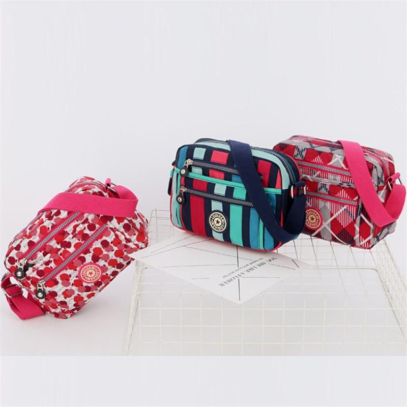 New women's shoulder bag casual nylon cloth diagonal span small square bag messenger bag logo