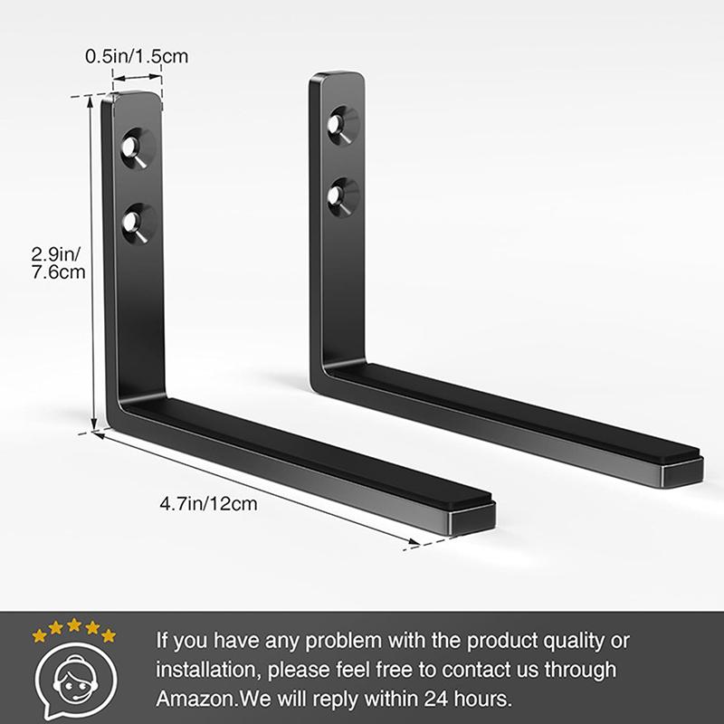 Sound Bar Mounts Wall Brackets - Easy To Install Anti-Drop Wall Shelf Holder Universal Soundbar Speaker Mounting Bracket