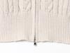 2025 Trendy European & American Zippered Stand Collar Cable Knit Cardigan