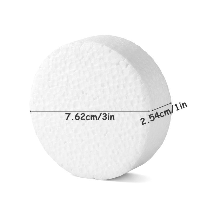 12Pcs 3Inch Round Foam Sheets White Polystyrene Disks For Children Adult Painting Cutting And School Art Craft Project