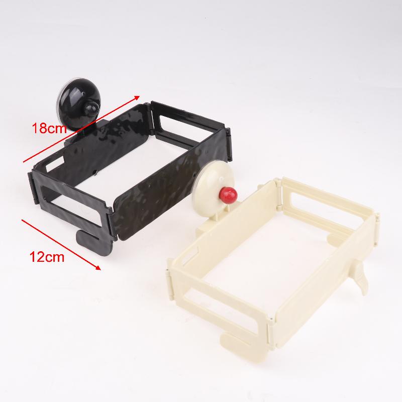 Suction Cup Folding Trash Bag Holder Wall Mounted Household Cabinet Plastic Bag Hanger Kitchen Bathroom Trash Storage Rack