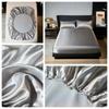 Bed Cover Waterproof Mattress Cover Solid Color Satin Silk Matress Protector Dust Proof Breathable Mattress Pad Household
