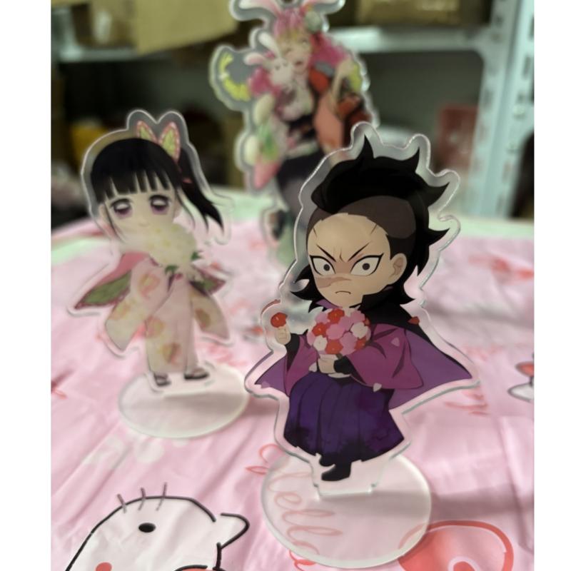 demon slayer anime acrylic stand Lihualuo double layer double sided10CM desktop decoration minifigure toy birth date present keychain