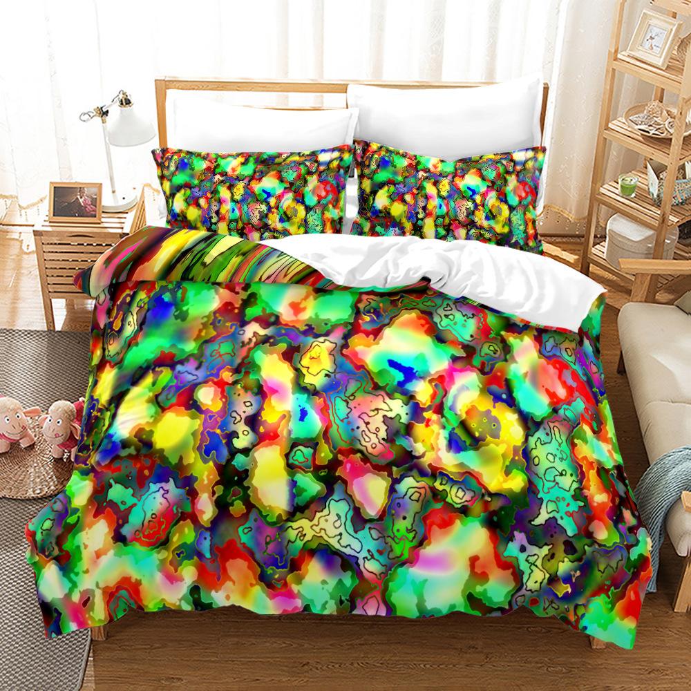 Set Biancheria da Letto di Lusso Con Copripiumino Letto Colorato Gradiente Pattern Per Arte Astratta Etnica Moda Poliestere Queen King Full Size