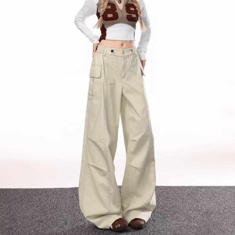 Women's Korean-Style Trendy Cargo Pants: Versatile, Lightweight, High-Street Fashion for Spring/Summer