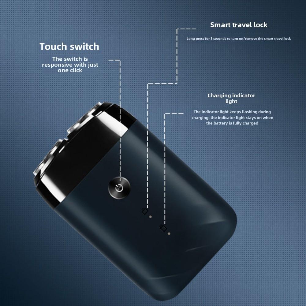 Compact Portable Electric Razor Type-C Rechargeable Men's Razor
