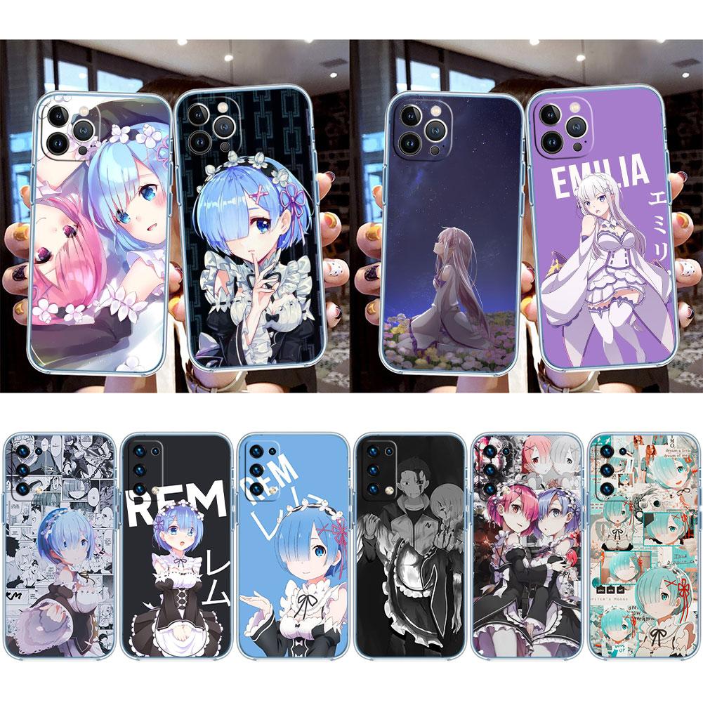 IK26 Emilia Ram Rem Phone Case for Motorola Moto G10 G20 G30 G31 G32 G34 G35 G41 G42 G50 G51 G52 G55 G60 G60S G62 G71 G72 G75