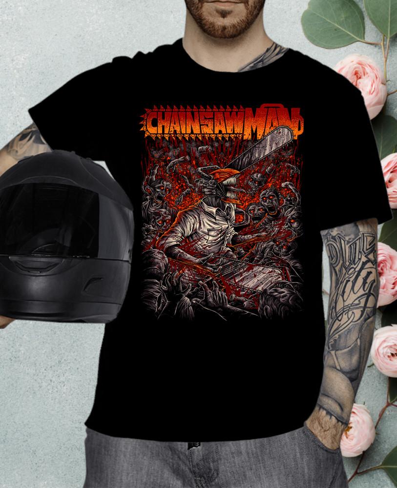 

Horror Chainsaw t-shirt, graphic Chainsaw unisex shirt,anime giftt shirt XL