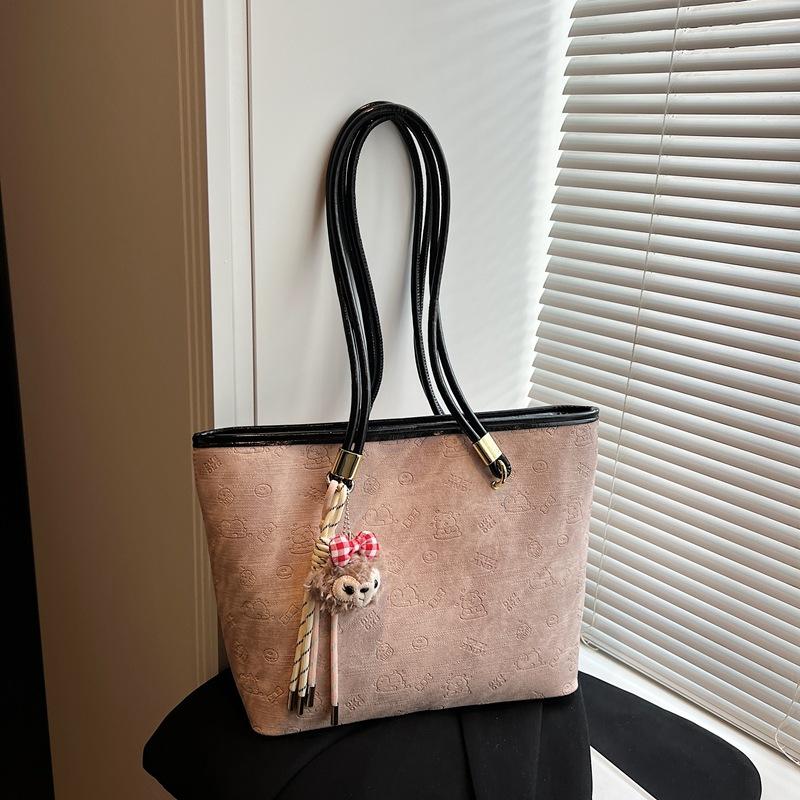 Retro bag women's large capacity 2025 new spring and summer versatile casual shoulder bag simple work commuter tote bag