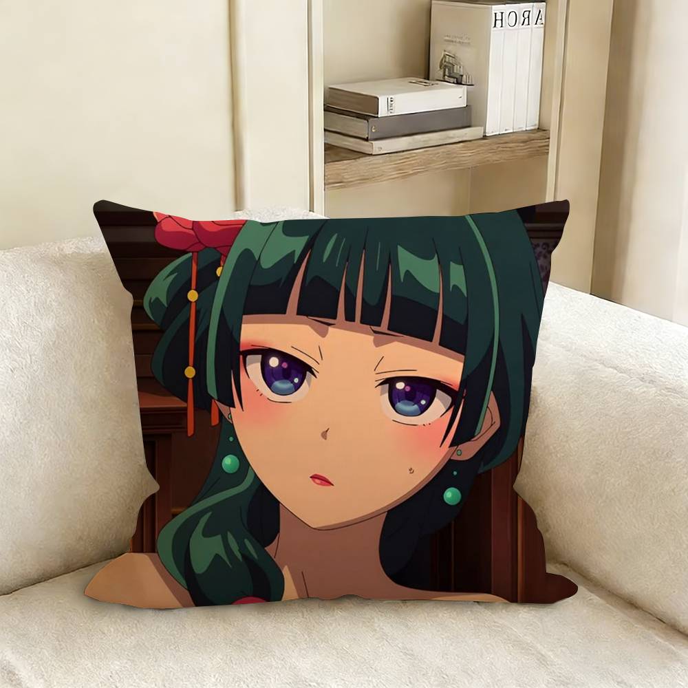 

The Apothecary DDiaries Maomao Pillow Case Living Room Sofa Cushion Cover Suitable For Home Bedroom Room Decoration 30X30cm