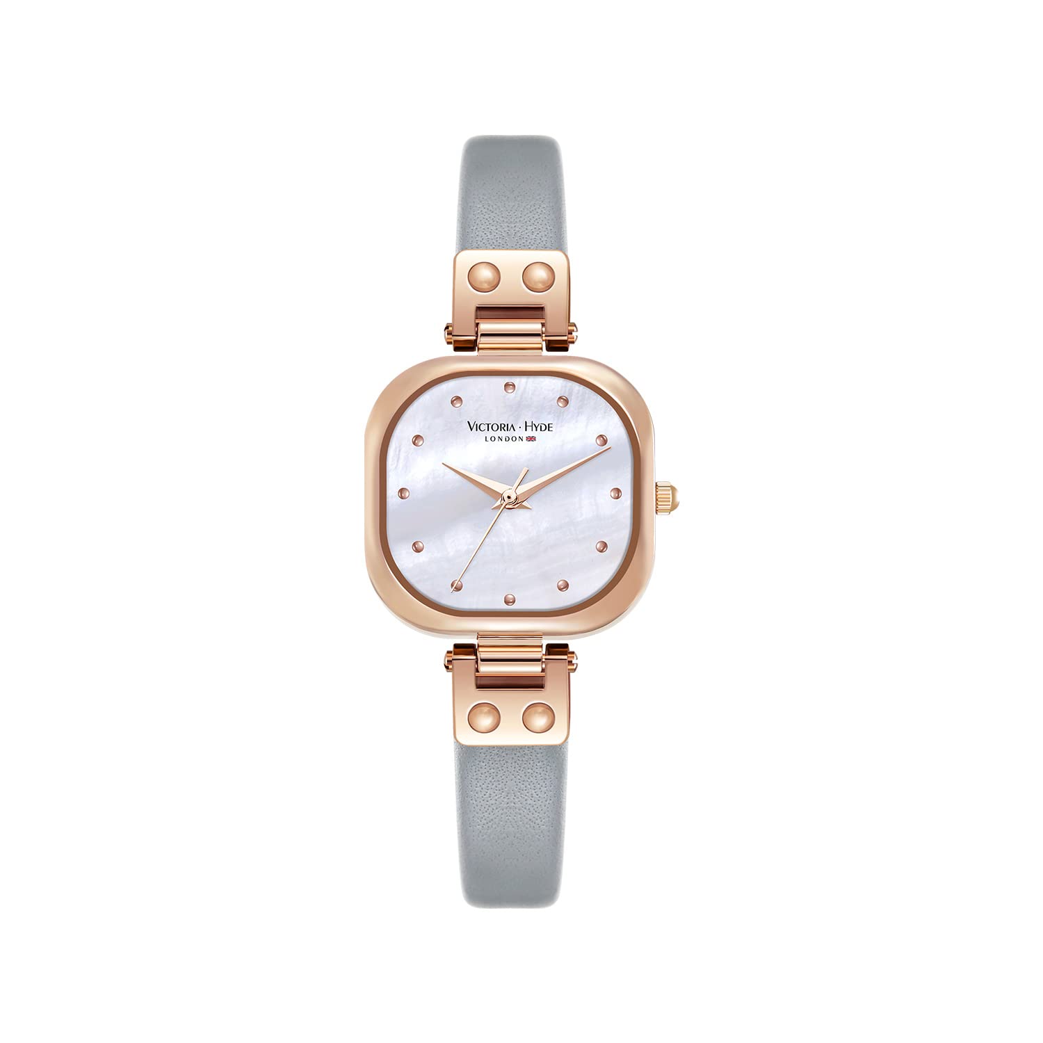 

[VICTORIA HYDE] Women s Small Square Watch Thin Genuine Leather Band Japanese Quartz Commuting Casual Watch Women Popular Gift
