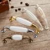 Modern Zinc Ceramic Handles Steel Knobs Cabinet Drawer Wardrobe Dresser Closet Bathroom Living Room Outdoor Use Made China