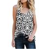 Women's Summer Leopard/Zebra Print Raglan Sleeveless Basic-T Shirt Tops Tank
