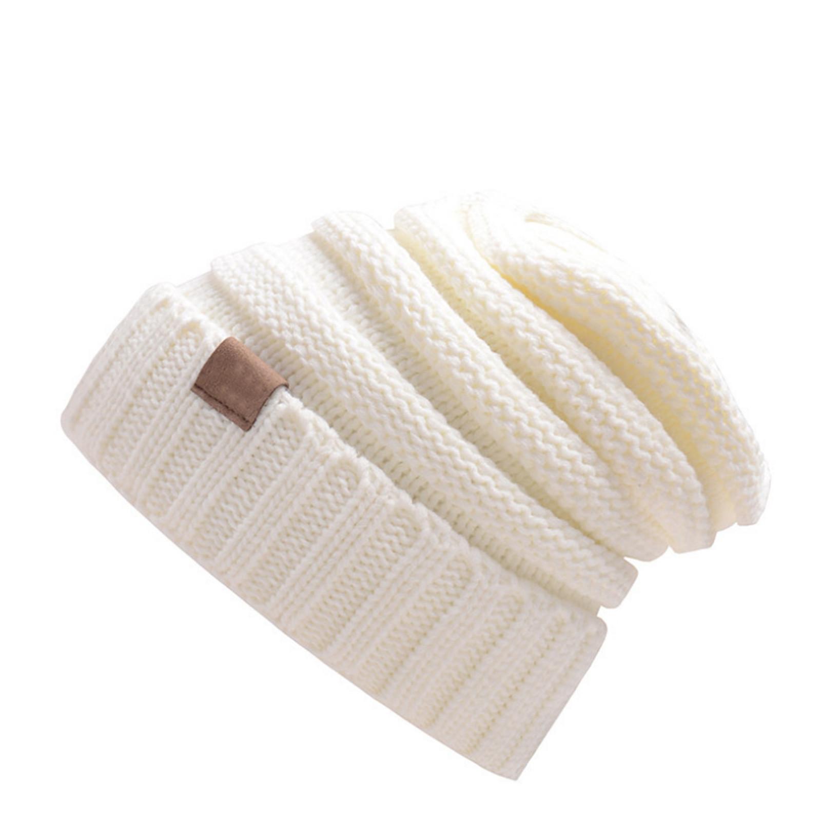 

Шапка унисекс в стиле хип-хоп, теплая зимняя шерстяная вязаная лыжная шапка с напуском, шапка 22*23cm