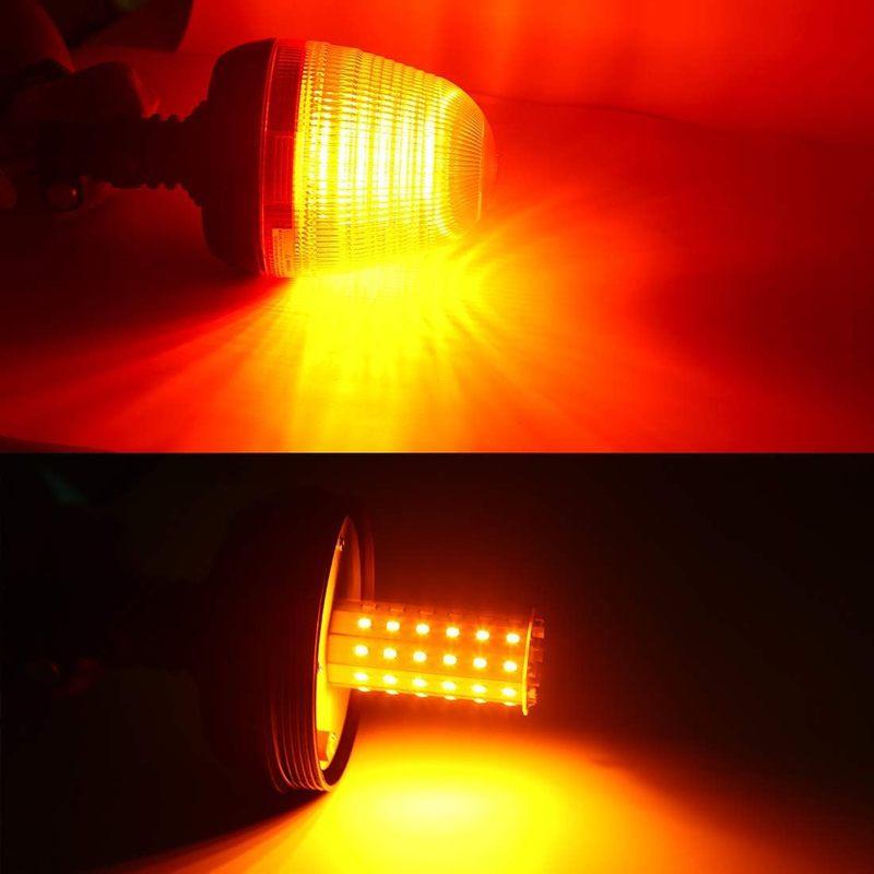 Amber LED Strobe Light for Truck Agriculture Beacon Lamp Flashing Warning Vehicle Emergency Security Alarm 60 LED 12V 24V Yellow