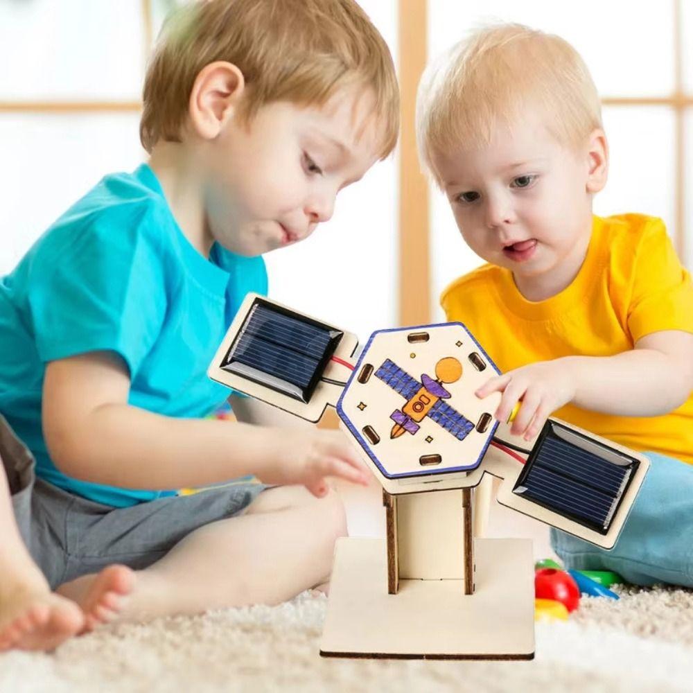 Handgemachtes DIY Solar-Satellitenmodell Solar-Satellitenmodellbausatz Puzzle für Weltraumliebhaber